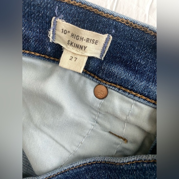 Madewell 10" High-Rise Skinny Jeans in Wendover Wash Tencel Denim Size 27 - Picture 8 of 10
